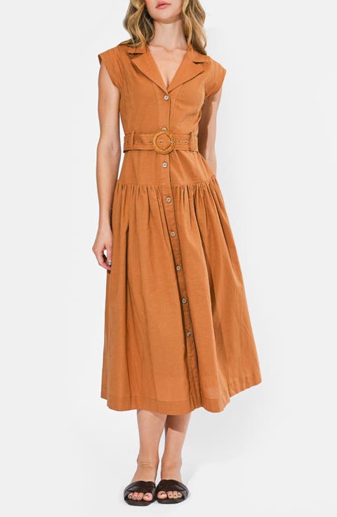Kennedy Belted Midi Shirtdress