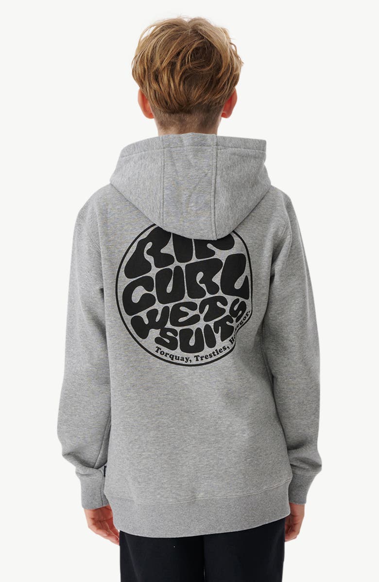 Rip Curl Kids' Wetsuit Icon Fleece Hoodie, Alternate, color, Grey Marle