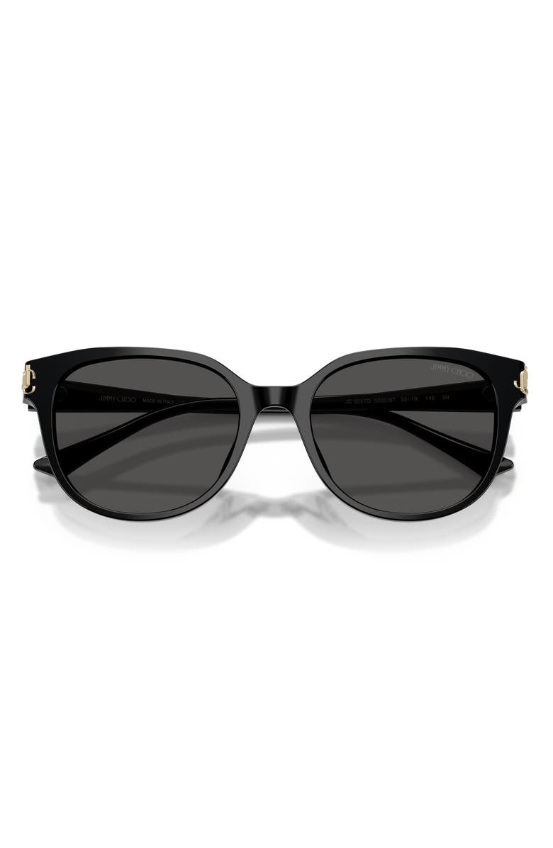 Jimmy Choo 55mm Gradient Phantos Sunglasses, Alternate, color, Black / Dark Grey