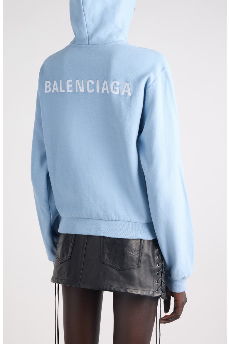 Logo Embroidered Dry Fleece Zip Hoodie, Alternate, color, LIGHT BLUE/ WHITE
