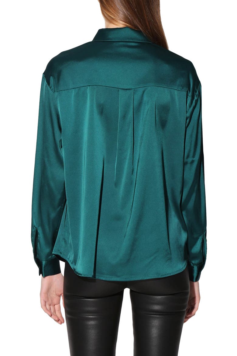 Bella Patch Pocket Shirt, Alternate, color, HUNTER