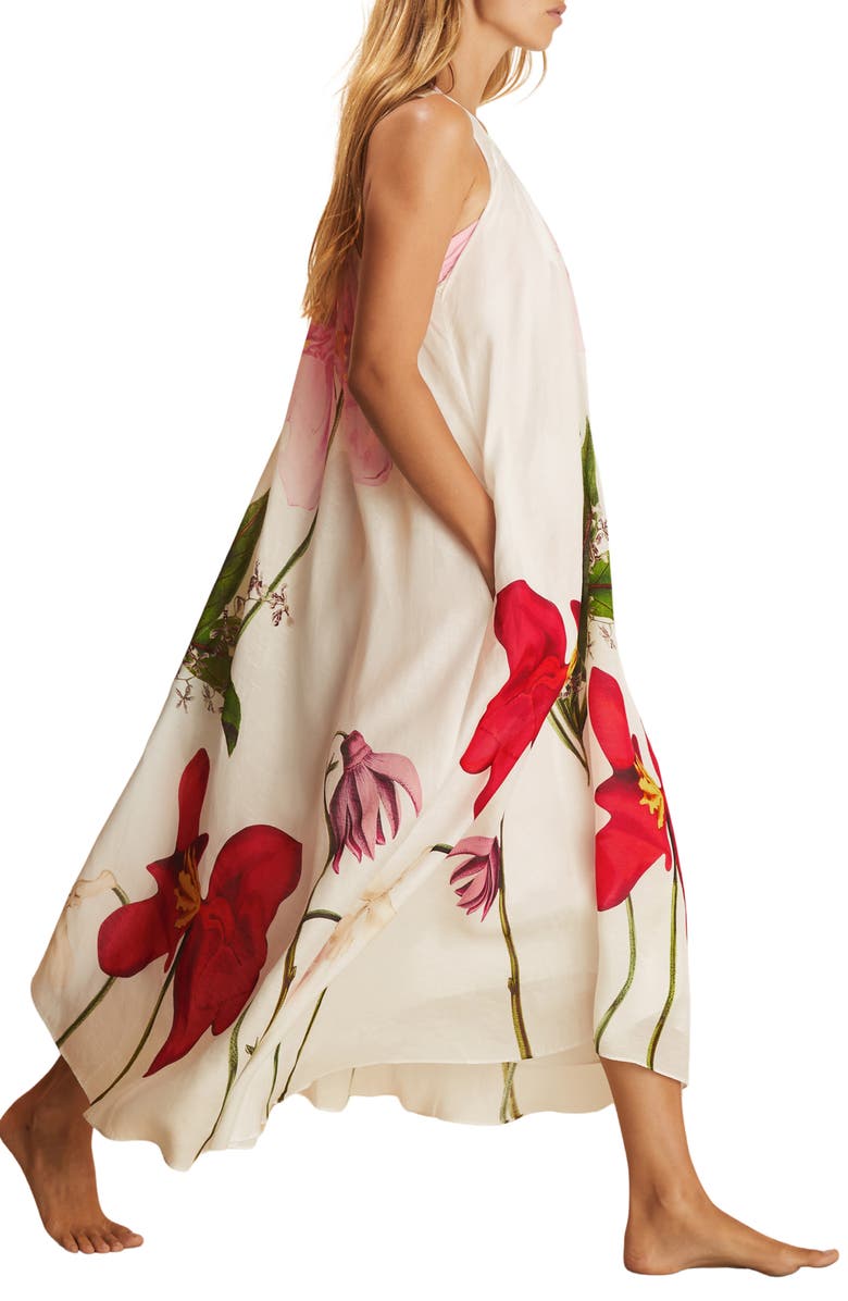 Reiss NYBG Aria Placed Floral Shift Dress, Alternate, color, Ivory