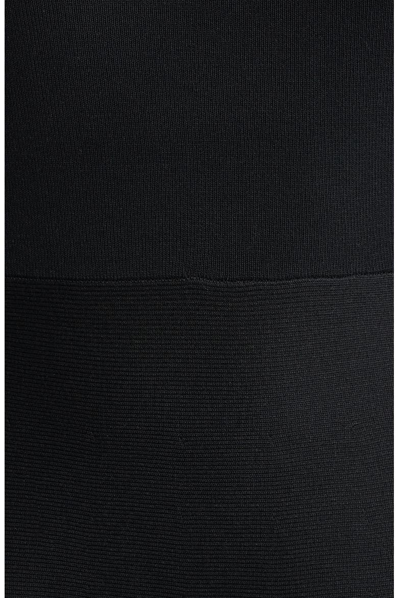 Embellished Knit Fit & Flare Dress, Alternate, color, BLACK