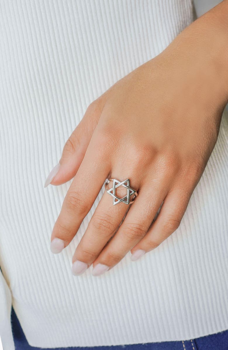 MARLYN SCHIFF Star of David Ring, Alternate, color, Sterling Silver
