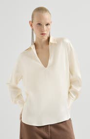 Brunello Cucinelli Silk satin blouse