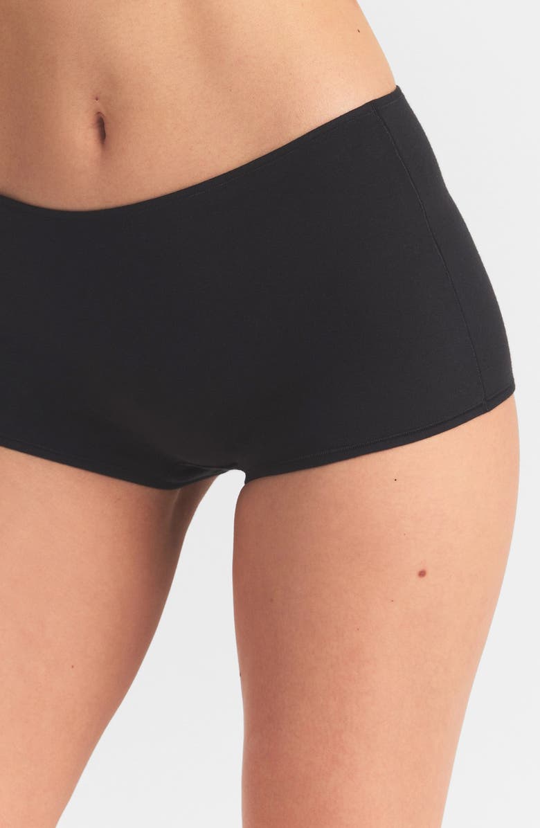 SKIMS Everyday Cotton Boyshorts, Alternate, color, Onyx