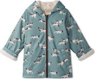 Hatley Kids' On the Hunt Waterproof Fleece Lined Hooded Raincoat