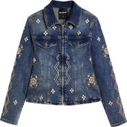 Desigual Zip Denim Trucker Jacket
