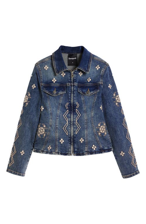 DESIGUAL DESIGUAL ZIP DENIM TRUCKER JACKET