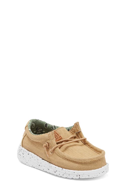 Hey Dude Kids' Wally Moc Toe Sneaker in Walnut  product