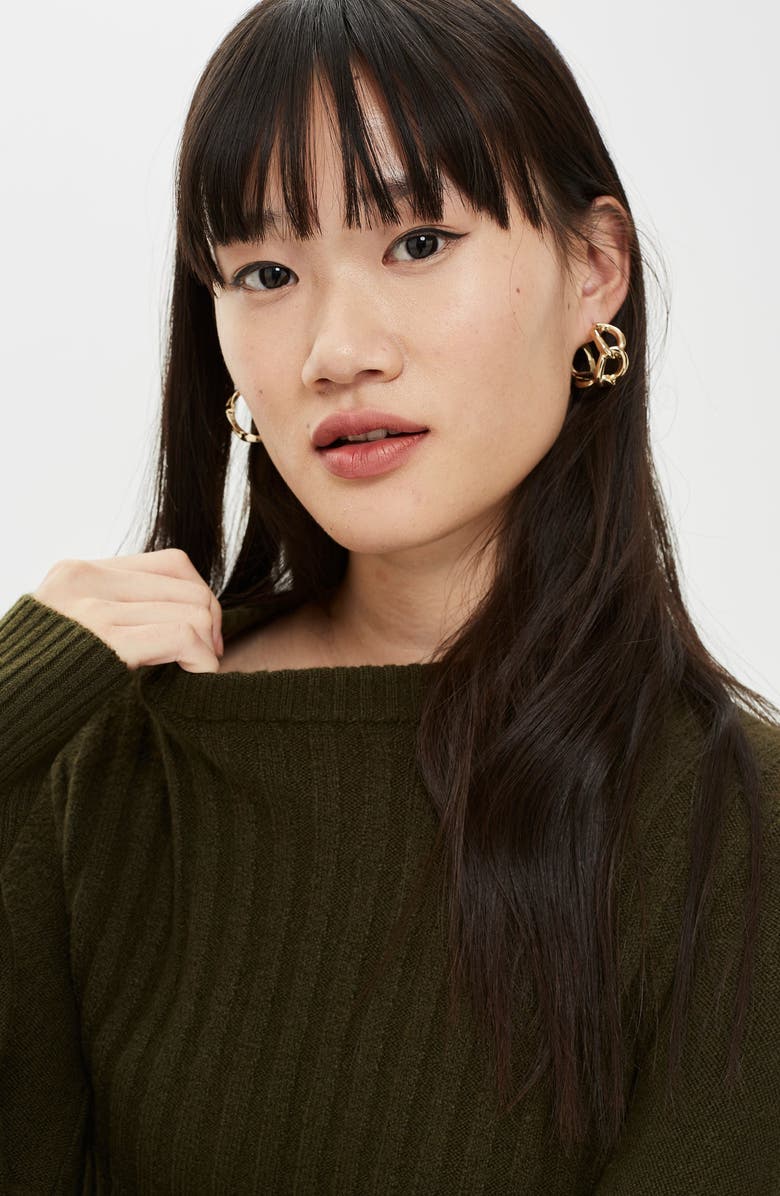 Topshop Rib Sweater, Alternate, color, 