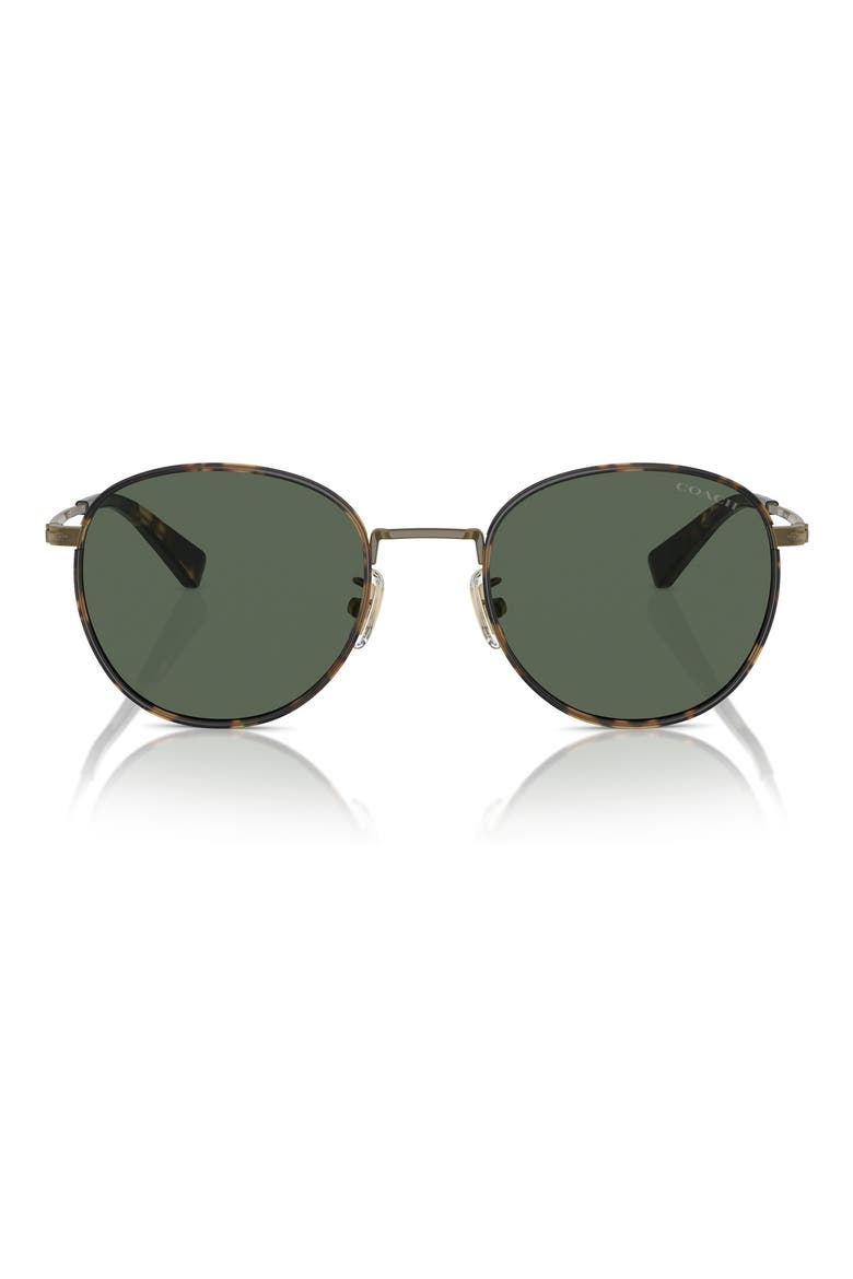 52mm Phantos Sunglasses, Main, color, GOLD / TOKYO TORTOISE / GREEN