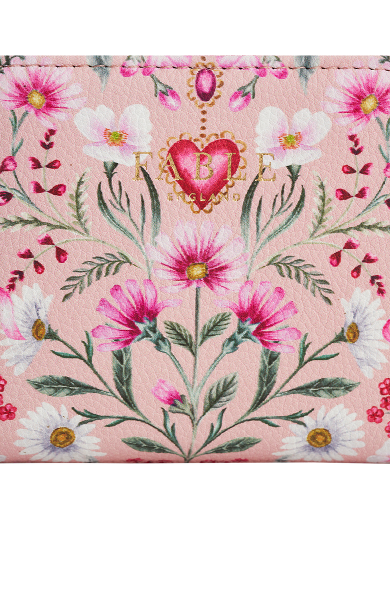 Fable England Penelope Floral Heart Small Purse, Alternate, color, Light/Pastel Pink
