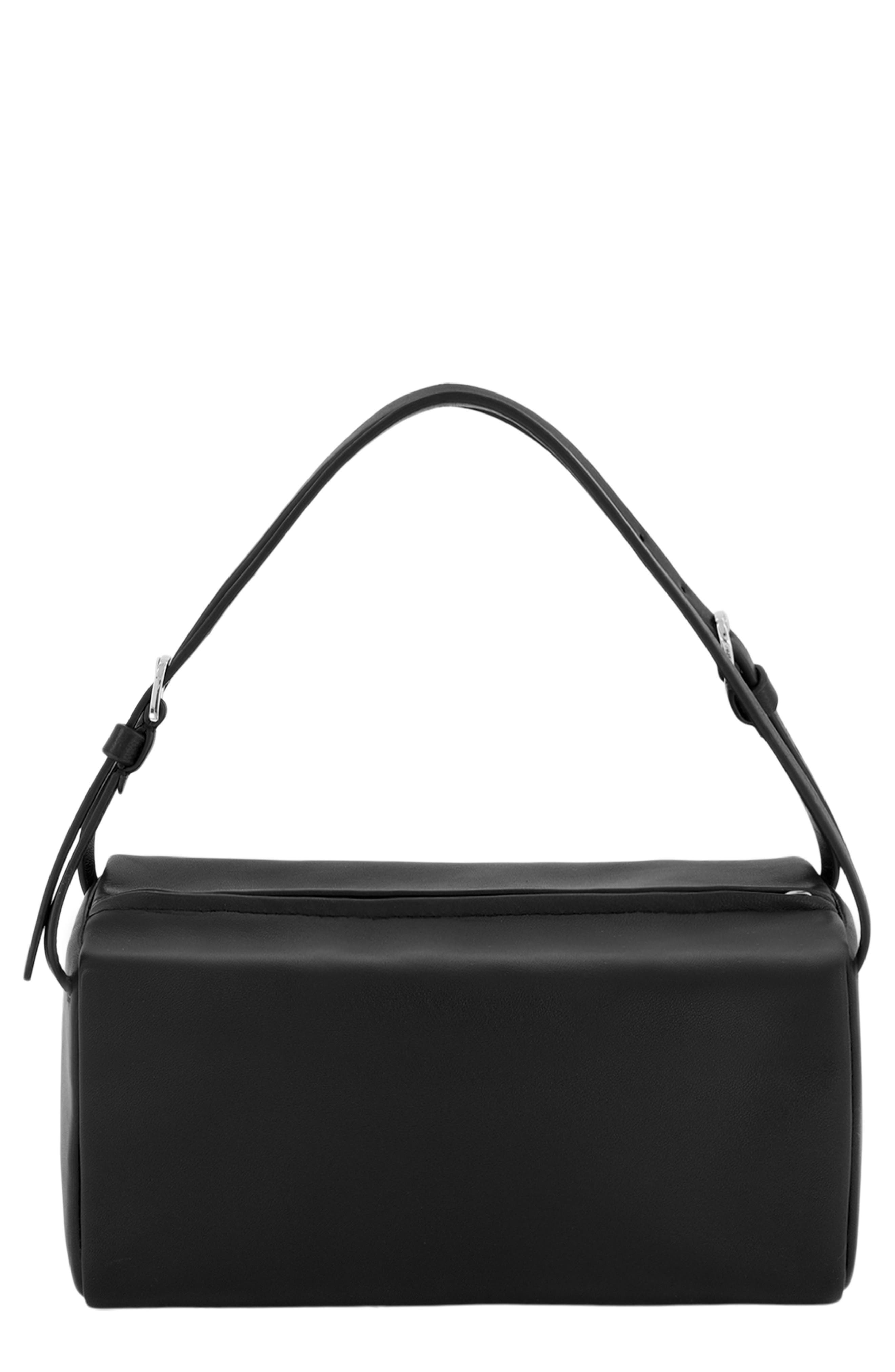 Vince Josie Leather Top Handle Bag, Main, color, Black