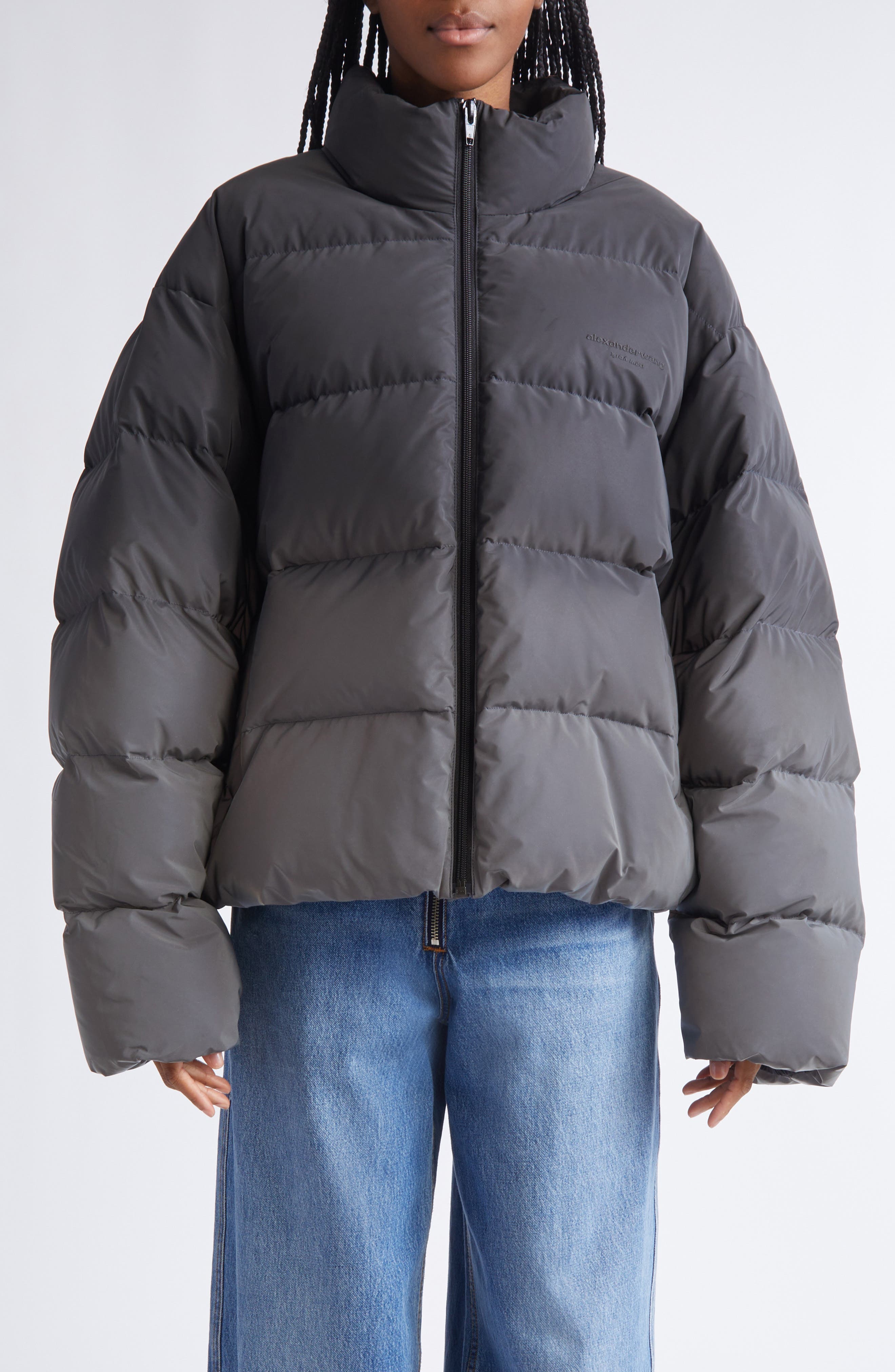Reflective Gradient Puffer Jacket