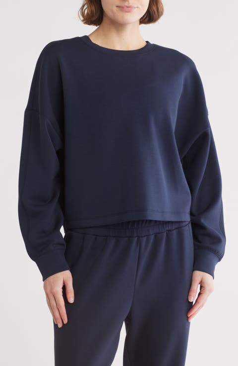 Whisper Knit Easy Crew Sweatshirt