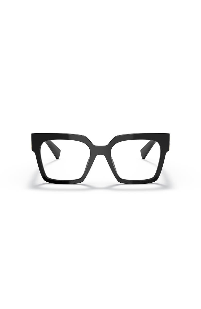 Miu Miu 52mm Square optical glasses, Alternate, color, Black