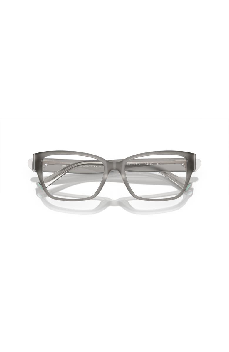 Tiffany & Co. 54mm Rectangle optical glasses, Alternate, color, Grey