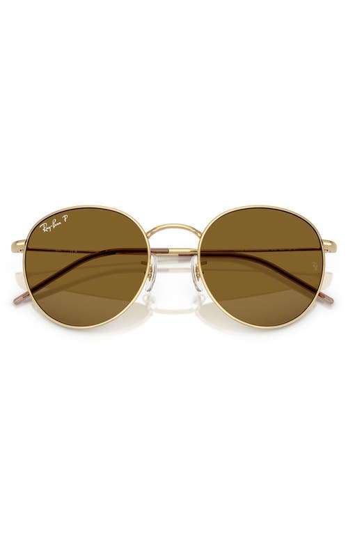 Ray Ban Ray-ban Reverse 53mm Polarized Phantos Sunglasses In Gold Flash