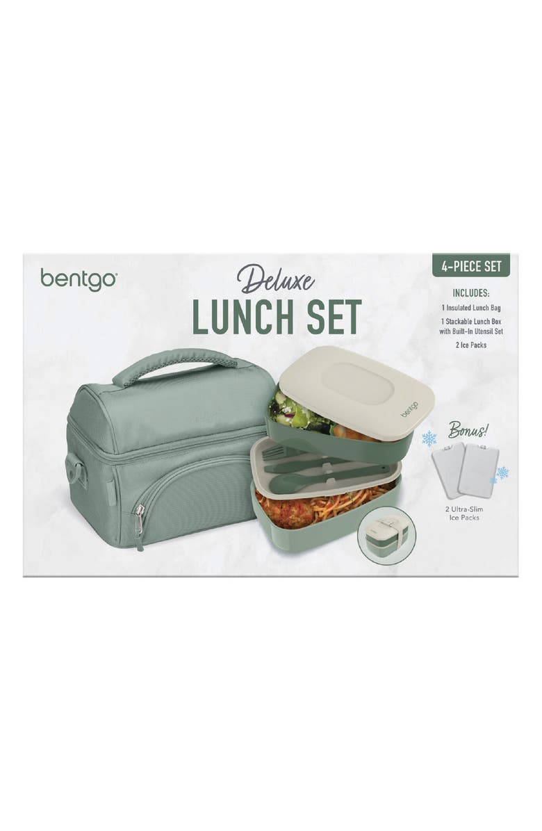 BENTGO Deluxe Lunch 4-Piece Set, Alternate, color, Green