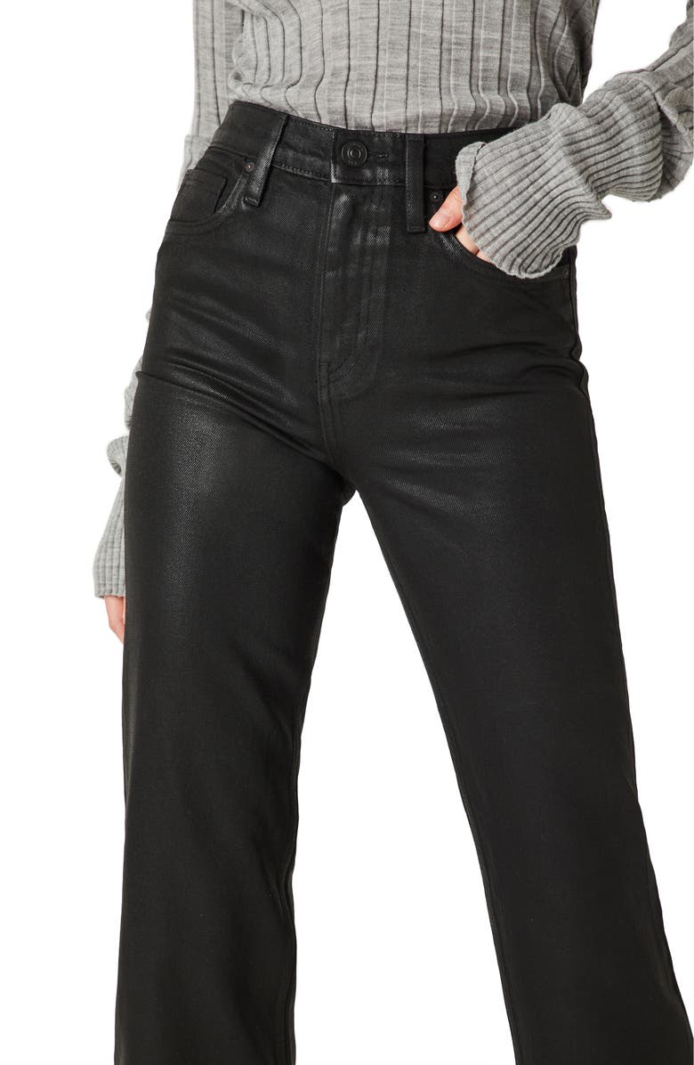 Hudson Jeans Remi Coated High Waist Crop Straight Leg Jeans, Alternate, color, 