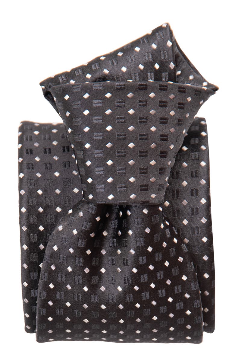 Elizabetta Barbera - Silk Jacquard Tie for Men, Alternate, color, Black