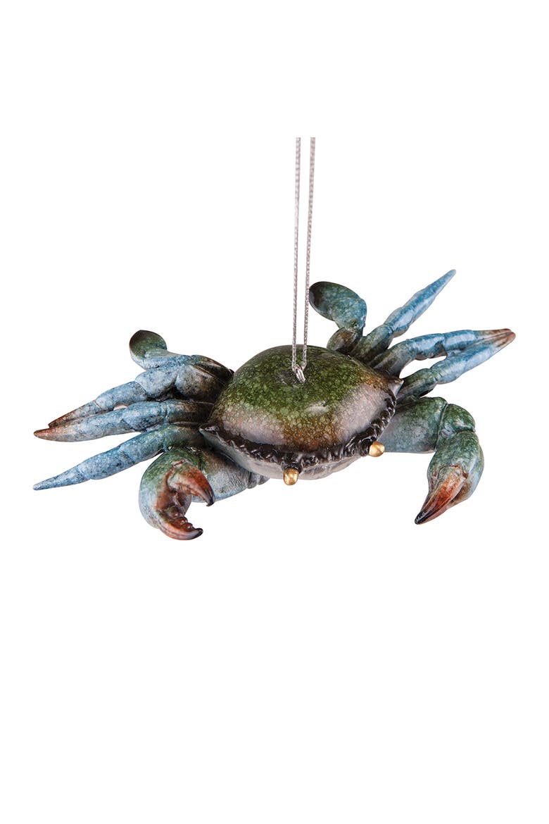 Cozumel Reef Crab Christmas Tree Ornament, Main, color, Blue