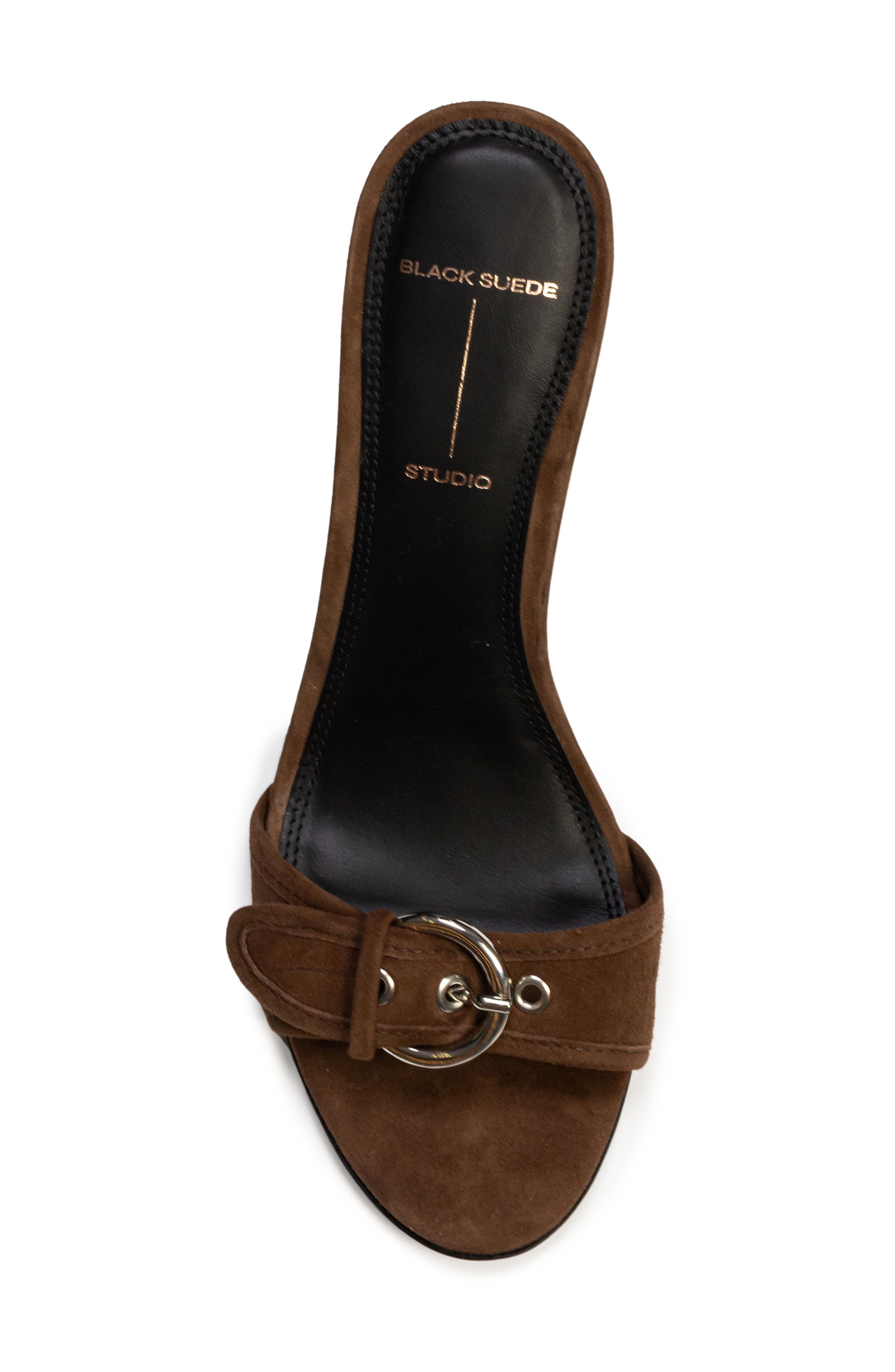 BLACK SUEDE STUDIO Lenny 65 Buckle Sandal, Alternate, color, 