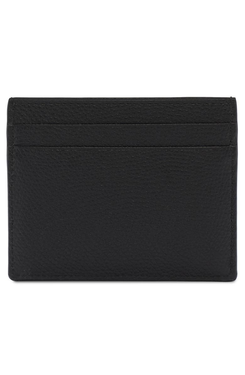 Valentino Garavani VLOGO Signature Leather Card Case, Alternate, color, Nero