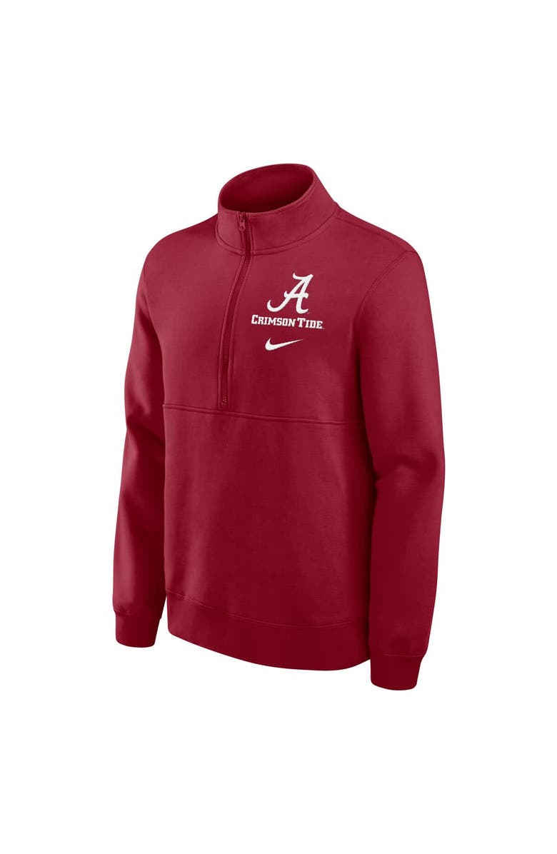 Nike Men's Nike Crimson Alabama Crimson Tide Primetime Club Half-Zip Sweatshirt, Alternate, color, Crimson