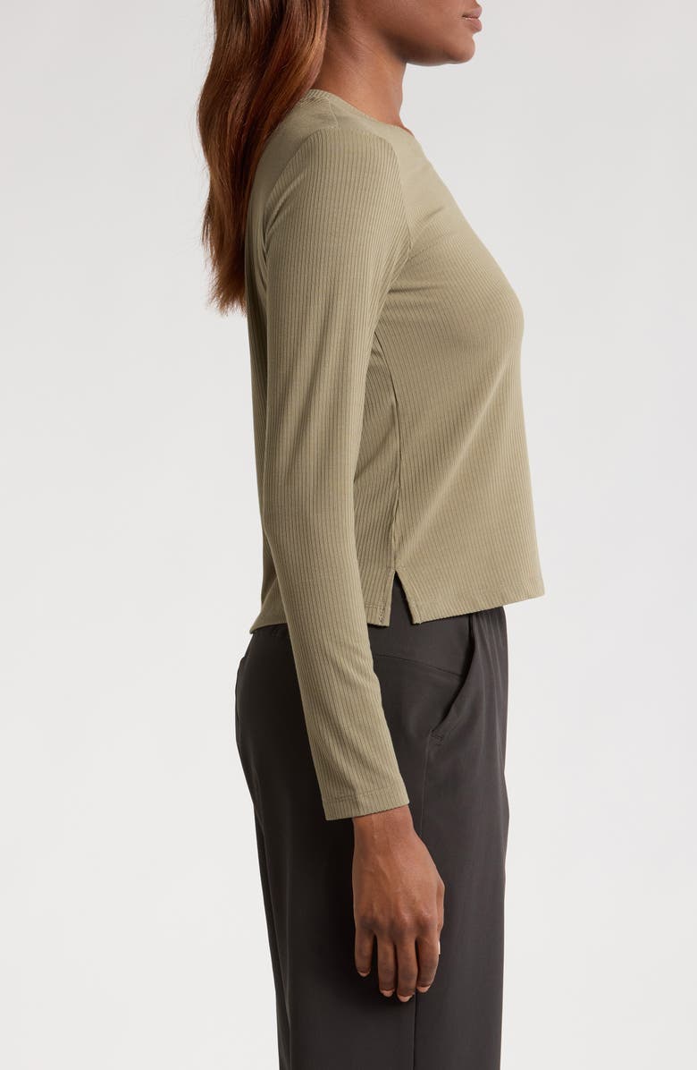 Free Fly Long Sleeve Rib T-Shirt, Alternate, color, Smokey Olive