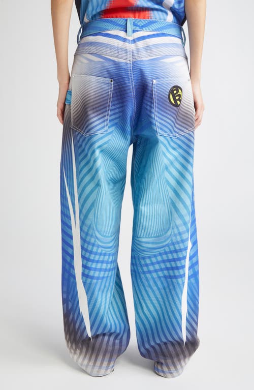 Paolina Russo Baggy Wide Leg Jeans In Blue