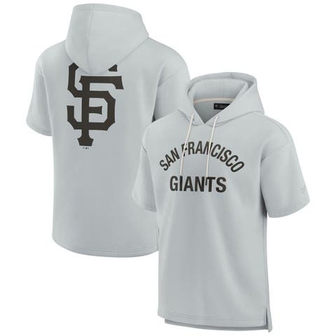 Unisex Fanatics Signature Gray San Francisco Giants Elements Super Soft Fleece Short Sleeve Pullover Hoodie