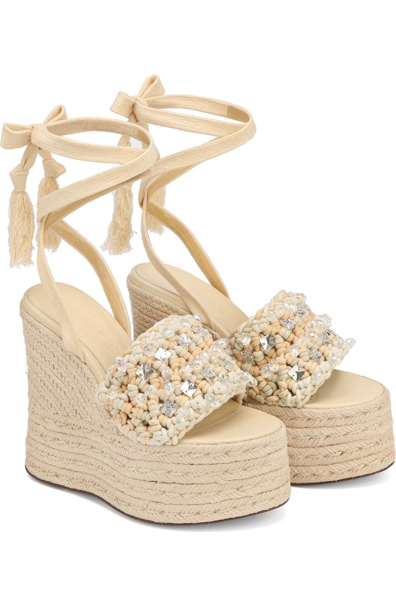Naked Wolfe Peony Platform Wedge Espadrille Sandal, Main, color,