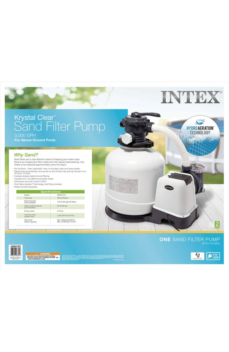 Intex 3000 Gph Sand Filter Pump W/Gfci, Alternate, color, Multicolored