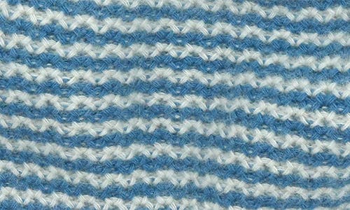 Portolano Stripe Cashmere Beanie In Blue