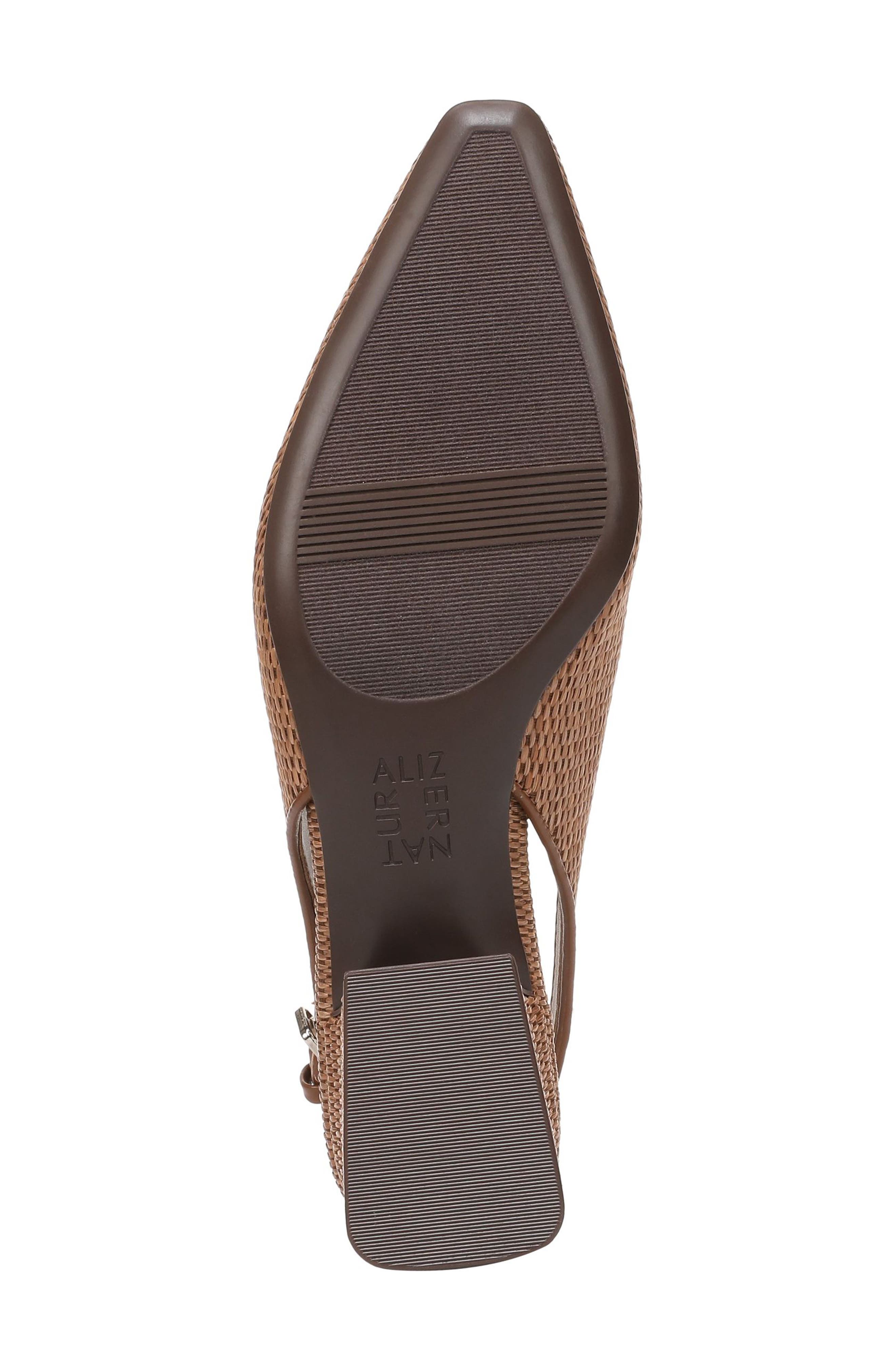 Naturalizer Ginger Slingback Pump, Alternate, color, Walnut Brown Faux Raffia