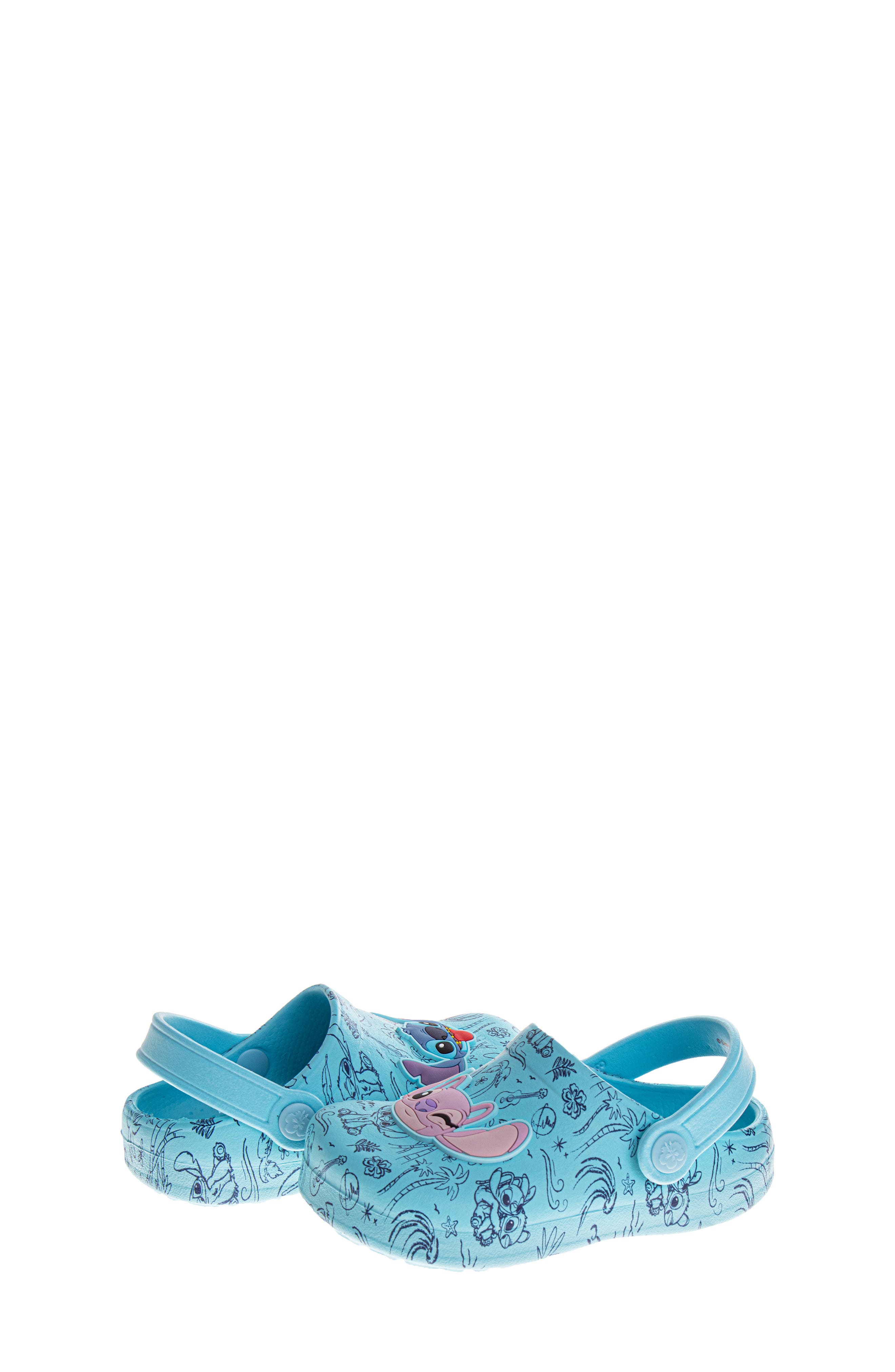 x Disney® Kids' Lilo & Stitch Angel Mismatch Clog, Alternate, color, BLUE