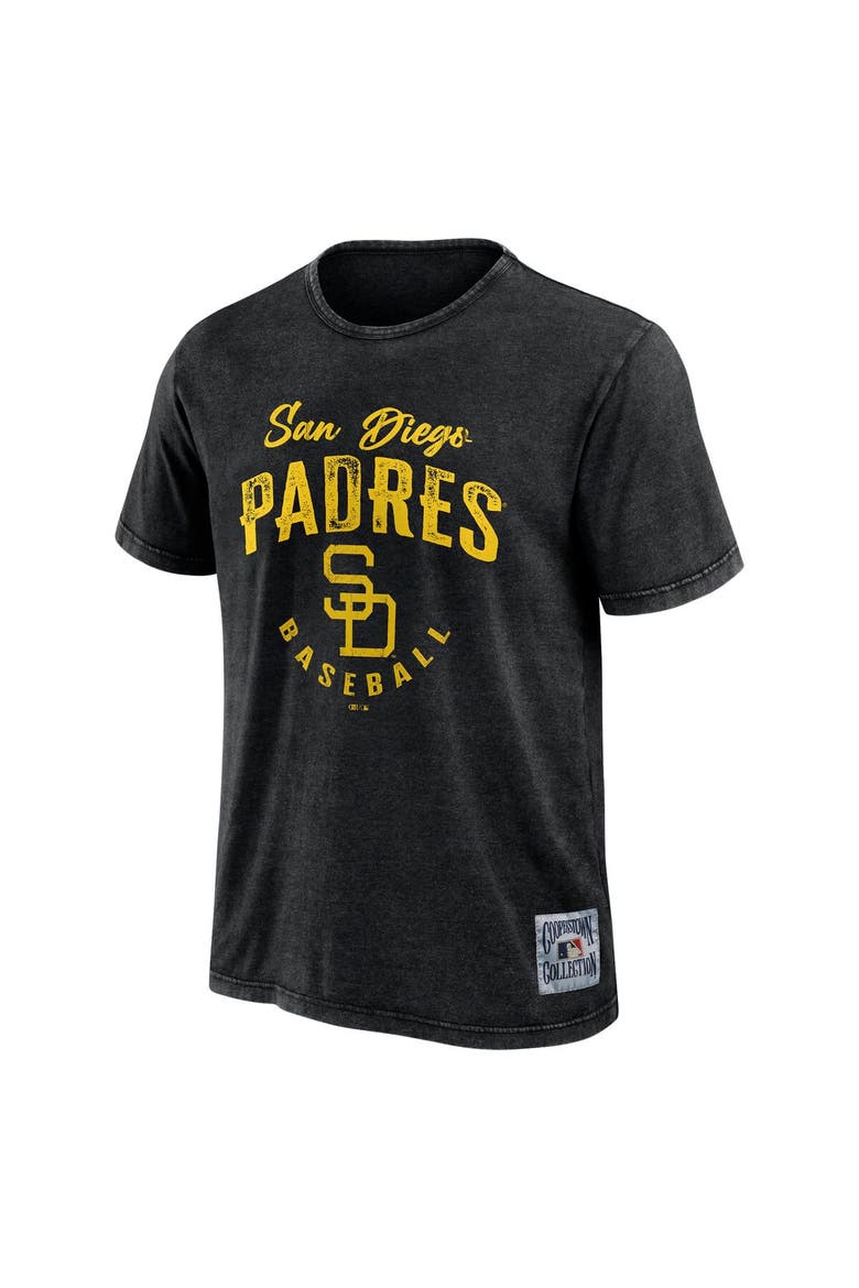 Men's Darius Rucker Collection by Fanatics Black San Diego Padres Cooperstown Collection Washed T-Shirt, Alternate, color, Black