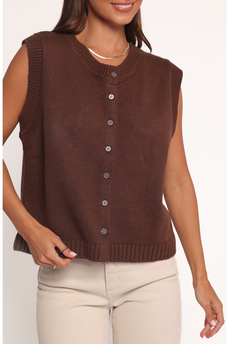 Sweater Vest, Alternate, color, DARK CHOCOLATE