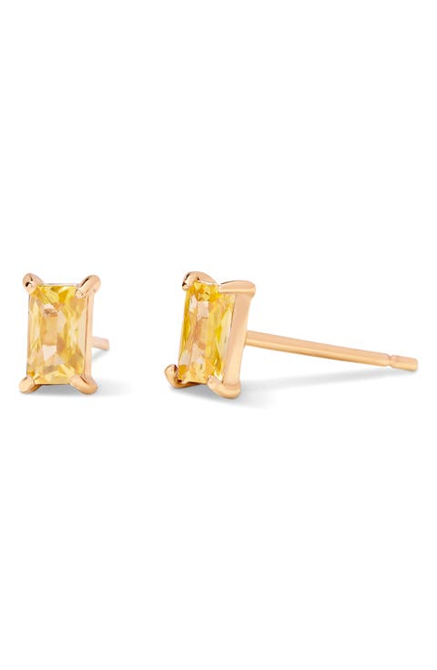 Darcy Birthstone Stud Earrings