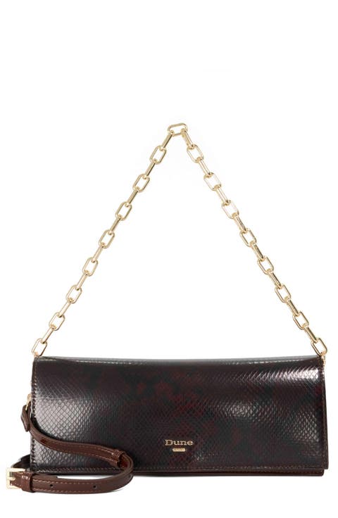 Bemuse Croc Embossed Faux Leather Shoulder Bag