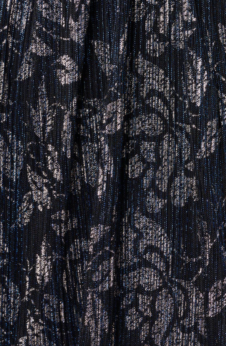 Adrianna Papell Metallic Crinkle Midi Cocktail Dress | Nordstromrack