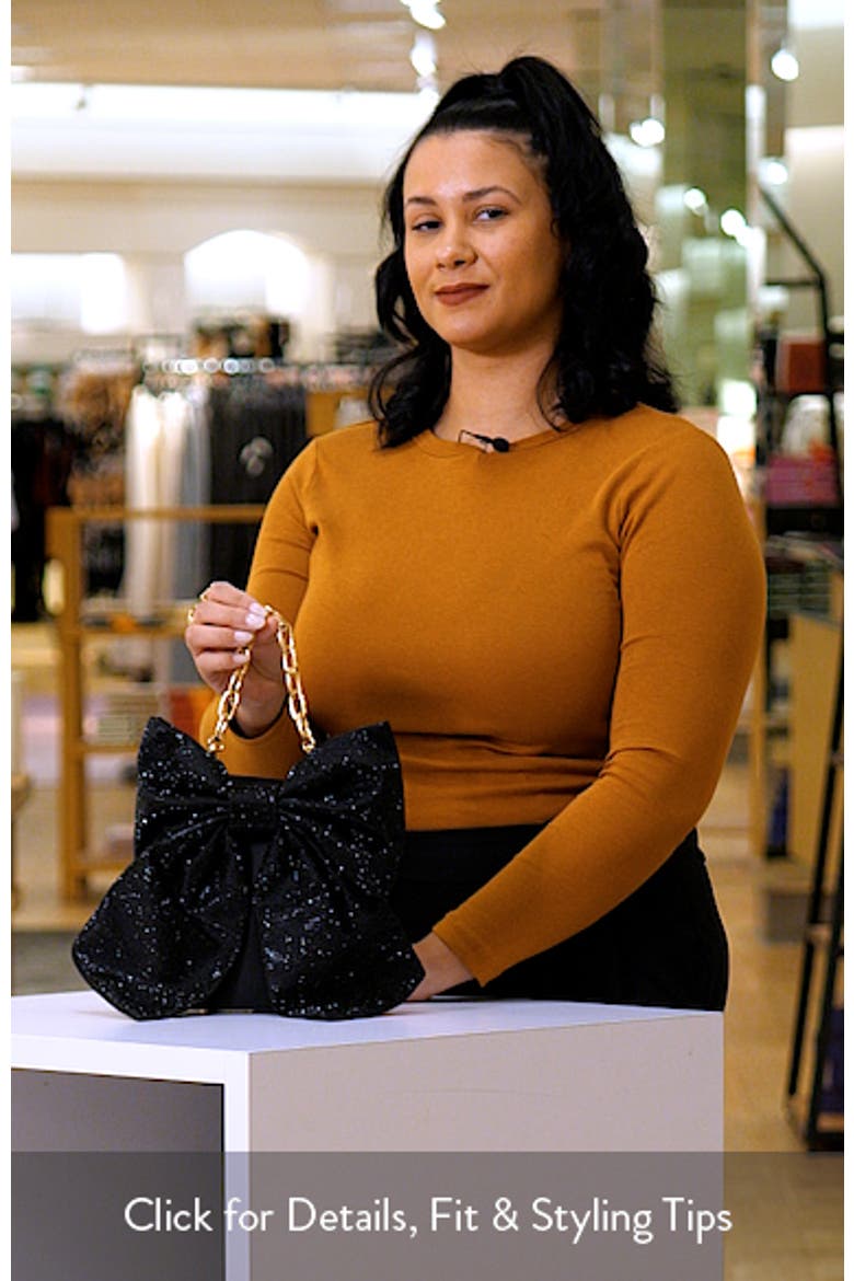 Drew Crystal Bow Top Handle Bag video