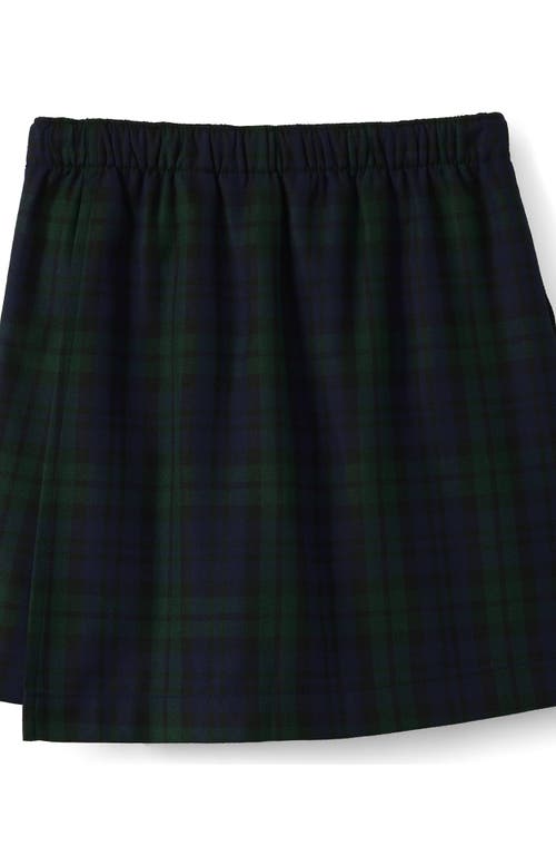 Lands' End School Uniform Girls Plaid A Line Tab Skort Top Of Knee In Multi