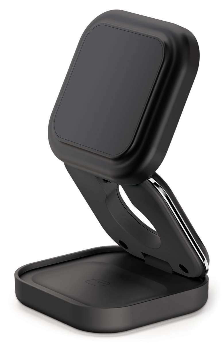 MERKURY INNOVATIONS 3-in-1 Foldable Wireless Magnet Charge Station, Main, color, Blk