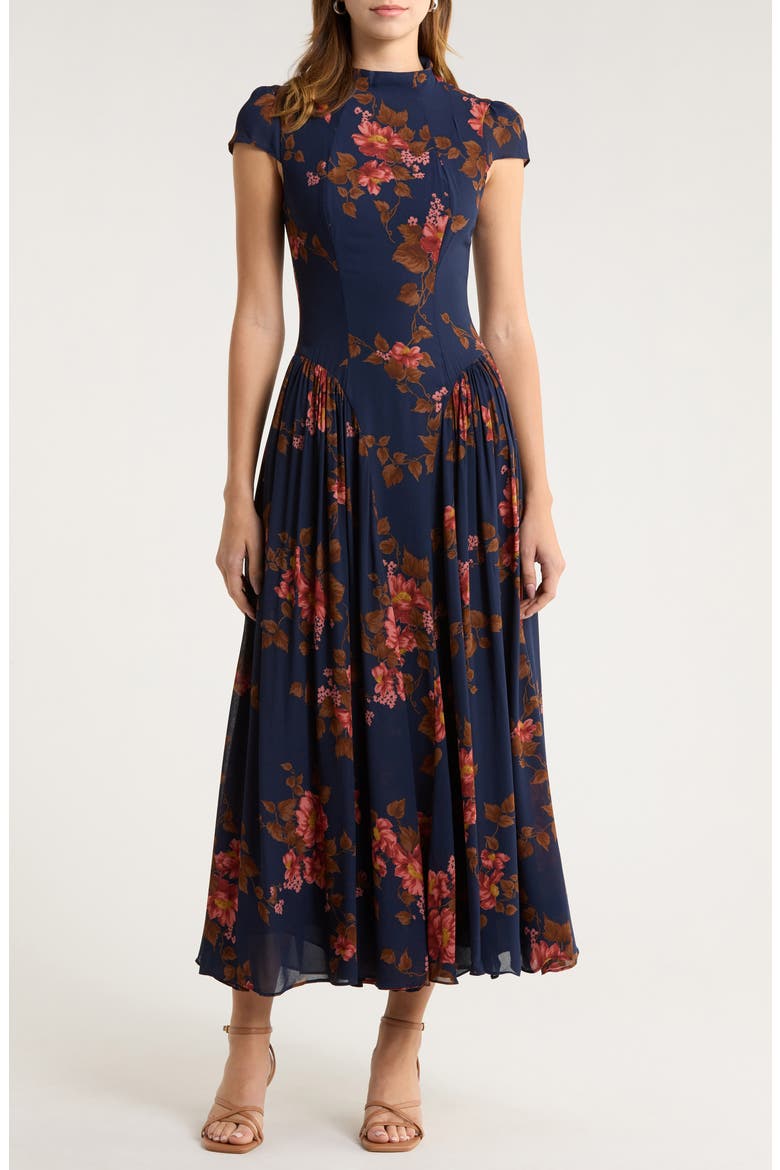 Maven Floral Print Maxi Dress, Main, color, LYRIC