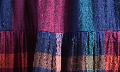 Marine Layer Gia Plaid Midi Skirt In Multi