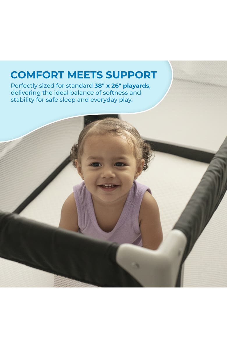 Sperric Pack and Play Mattress Washable Waterproof Hypoallergenic Topper, Alternate, color, White