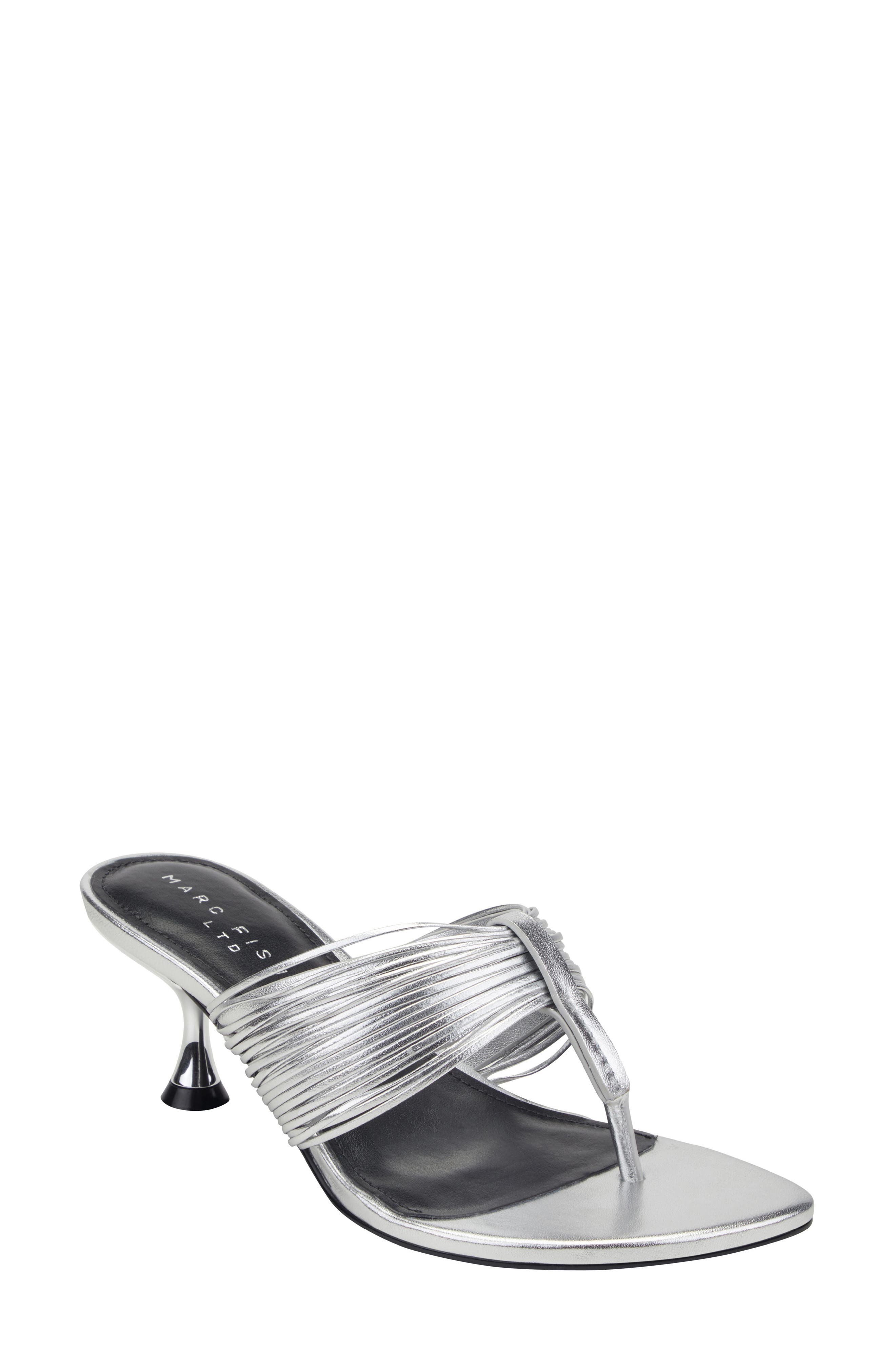 Marc Fisher LTD Pamilla Sandal, Main, color, Silver